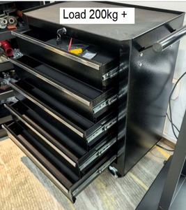 3 Drawer Padlockable <b>Tool</b> <b>Cart</b> with Storage Cabinet Mobile Heavy Duty Auto Repair Trolley 200kg Load Capacity - Product Image 6