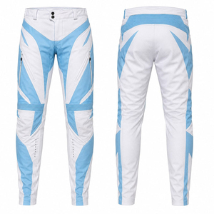 Nouveau pantalon de moto en jean unisexe noir en cuir imperméable à séchage rapide imprimé pour toutes les saisons - Product Image 6