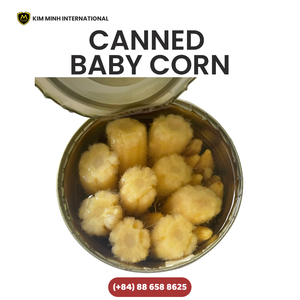 Maíz Dulce Entero en Conserva Kim Minh International Vietnam, Pelado, Listo para Comer, en Salmuera, Tamaños de 15oz y 20oz, 24 Meses de Caducidad - Product Image 1