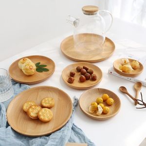 Plato de Madera Hecho a Mano para Comer y Servir – Bandeja de Madera Rústica Natural, Vajilla Decorativa para Mesa de Cocina para el Hogar - Product Image 4