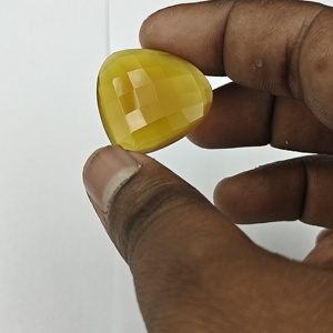 Piedra preciosa natural amarilla Onex, corte pera, pulida, para la fabricación de joyas, pedido al por mayor desde India. - Product Image 2
