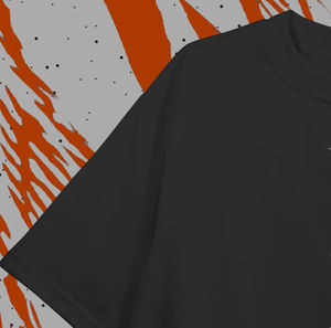 T-shirt à manches courtes en polyester/coton tricoté de haute qualité pour hommes, col en V ample, imprimé personnage anime neuf queues, style streetwear - Product Image 6