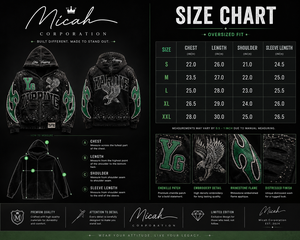 Sudadera con capucha gráfica vintage para hombre de Micah Corporation – Estampado YG Varsity, chaqueta con cremallera estilo streetwear desgastado - Product Image 5