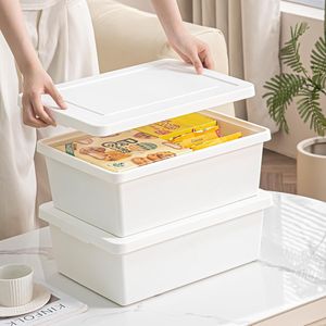 <b>Stackable</b> Plastic <b>Storage</b> Bins with Lids Resin Craft <b>Storage</b> <b>Container</b> for Organizing Handle Shelves Cube <b>Storage</b> with Ease - Product Image 1