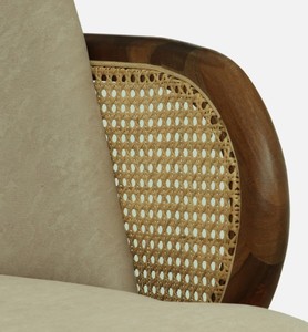 Modern Solid Wood <b>Dining</b> <b>Chair</b> Upholstered with Velvet Seat Cane Back Midcentury Design Home Furniture - Product Image 5