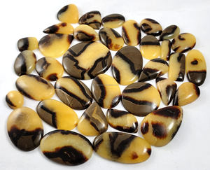 พลอยเซปทารีนธรรมชาติทรงหลังเบี้ย ขัดเงาด้วยมือ สำหรับทำเครื่องประดับ งานฝีมือ DIY - Product Image 3