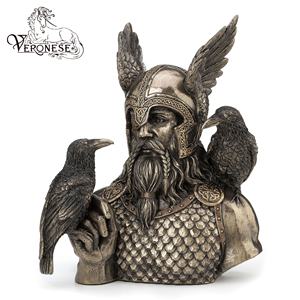 ARTISANAT EN RÉSINE DE DÉCORATION INTÉRIEURE DE LUXE PEINT À LA MAIN - DESIGN VERONESE - DIEU NORDIQUE ODIN - Product Image 5