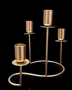 Candelabros de Latón de Cuatro Brazos para Decoración de Mesa de Aniversario de Bodas, Decoración Festiva a Precio de Exportación - Product Image 1
