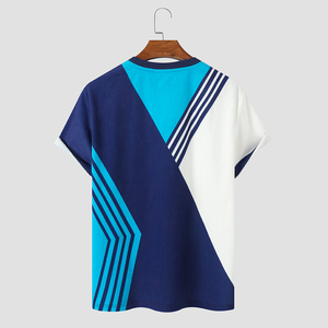 T-shirts lavables de haute qualité 100 % coton à col rond pour hommes, grandes tailles, imprimés, épaules tombantes, taille unique, confortables - Product Image 2
