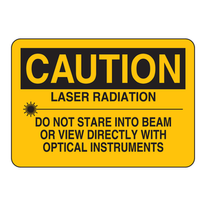 Panneau de signalisation de sécurité laser Brady 7x10 pouces à fixer au mur pour laboratoires - Product Image 1