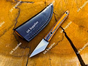 Fixed Blade Stainless Steel Straight Back <b>Knife</b> Premium Razor Sharp Wood <b>Handle</b> Neck <b>Knife</b> 6 Inches Best Price Wholesale OEM/ODM - Product Image 2