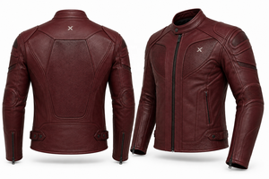 Chaqueta de Motocicleta Modular de Cuero Blindado |   Negro Borgoña Azul |   Fabricante OEM ODM |   Diseño de Calidad Premium |   Ropa de Carreras | - Product Image 2