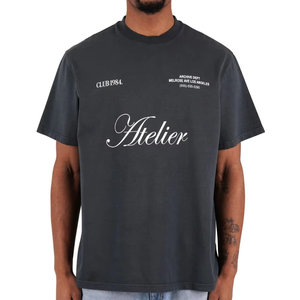เสื้อยืดพิมพ์ลายลำลองผู้ชายพรีเมียม ทรงปกติ แขนสั้น ผ้าฝ้าย ความยาวคลาสสิก รับทำแบรนด์ สี ขนาด ตามสั่ง - Product Image 1