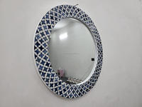 Miroir mural rectangulaire Art Déco en bois et résine fait main, décoration d'intérieur de haute qualité, en solde