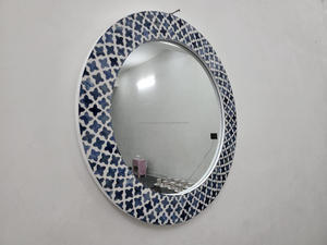 Miroir mural rectangulaire en bois de résine de qualité supérieure, style Art déco, incrustation d'os faite à la main, taille personnalisable, bord poli, Noël - Product Image 6