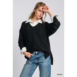 Suéter de Lana Veloro Umgee para Mujer, Color Negro, Talla S - Product Image 5