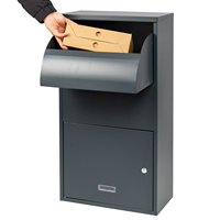 Boîte de rangement pour colis et colis postaux, autoportante, sécurisée, étanche, en acier galvanisé, avec serrure à combinaison numérique, pour extérieur, finition poudrée, direct usine