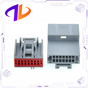 Conector de cableado automotriz 30968-1140 compatible con H-DAC de 14 pines macho, 64 contactos de cobre, carcasa de nailon, 2.54 mm, gris - Product Image 2