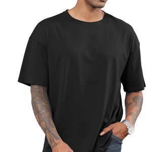 T-shirts surdimensionnés pour hommes avec étiquette privée personnalisée, 100% coton, respirants, séchage rapide, disponibles en plusieurs tailles et couleurs, t-shirts décontractés tendance - Product Image 4