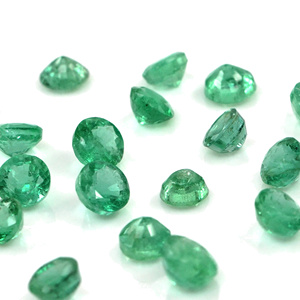 Esmeraldas naturales de Zambia calibradas, redondas de 3 mm, piedras preciosas facetadas sueltas para la fabricación de joyas, listas para usar. - Product Image 1