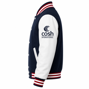 Cosh International High Quality Custom <b>Canvas</b> Waterproof Windproof Winter Varsity <b>Jacket</b> Unisex Chenille Embroidery Polyester - Product Image 2