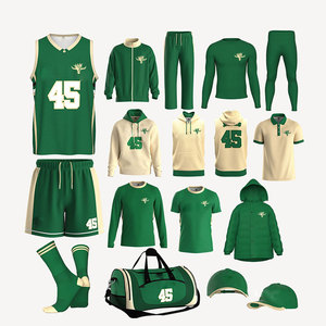 Ensembles d'uniformes de basketball confortables pour hommes, grande taille, manches courtes, pour le sport en extérieur, en vente - Product Image 1