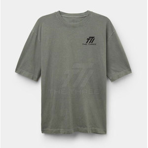 T-shirts classiques à col rond pour hommes, coupe ample, col en tricot côtelé, coton doux et confortable, respirant, logo sur le devant, vêtements de sport - Product Image 2