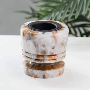 Quemador de incienso de madera de lujo Barira Homes con caligrafía árabe, tapa metálica, forma de trébol, para Oud, carbón y olíbano - Product Image 6