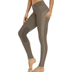 Leggings de equitación para mujer, suaves, elásticos, transpirables, mezcla de algodón y spandex, cintura alta, ideales para un estilo de vida activo y entrenamiento durante todo el día. - Product Image 1