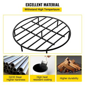 Griglia Moderna per Braciere a Gas, Griglia Rotonda in Ferro Resistente per Legna da Ardere, Griglia per Braciere da 24 Pollici Verniciata Nera - Product Image 3