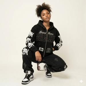 OEM Plain Dyed Cotton Gothic Zipper-Up Unisex Hoodies <b>Bulk</b> Supplier USA Winter 380gsm <b>Terry</b> Printing Factory Price Embroidery - Product Image 4