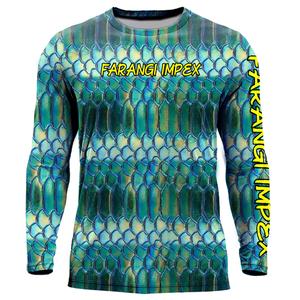 Camiseta de Pesca con Logotipo Personalizado Sublimado, Camuflaje de Pescado Tarpon, Ligera, Protección Solar para Exteriores - Product Image 1