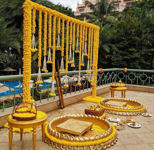 Outdoor <b>Haldi</b> Ceremony Urli <b>Decorative</b> Fiber Urli for <b>Haldi</b> Ceremony Indian <b>Haldi</b> Ceremony Fiber <b>Tub</b> for Bride - Product Image 5