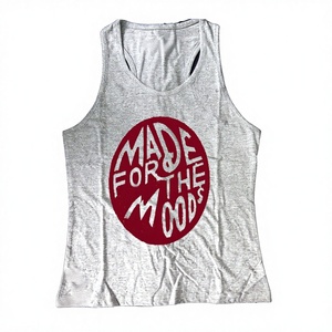 OEM Wholesale Plus Size Printed Fitness Crop Top Unisex Cotton Bamboo Jersey Workout Tank Top Blank Design Online Shopping - Product Image 1