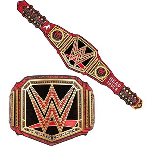 Ceinture de championnat du monde poids lourd de la WWE, modèle 1316 Days, avec boucle en acier, plaques dorées, en cuir de vache - Adulte - Product Image 6
