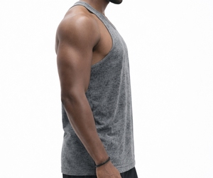 Men Sleeveless Workout <b>Stringer</b> Tank Top Gym Fashionable Casual Style Quick Dry Breathable 100% Cotton Muscle Fit Sports <b>Vest</b> - Product Image 3
