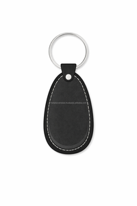 พวงกุญแจหนังสีดำ ดีไซน์มินิมอล หนังเย็บอย่างทนทาน ใช้ได้กับกุญแจรถ กระเป๋า และอุปกรณ์เสริมต่างๆ - Product Image 5