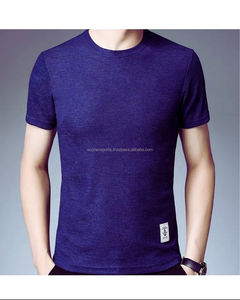 Estilo de los hombres de poliéster/algodón de punto de material de diseño bordado camiseta Formal con serigrafía patrón sólido - Product Image 3