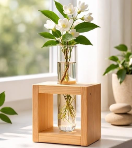 Minimalist Art <b>Deco</b> Wooden Frame Wall Vase Handmade Eco-Friendly Decor for Home-FAIZA CRAFT - Product Image 5