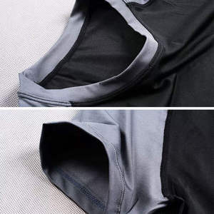 High Elastic <b>Men</b> Fitness Short Sleeve Sports T <b>Shirt</b> Quick Dry Gym Clothes Training Plain <b>Compression</b> T <b>Shirts</b> - Product Image 5