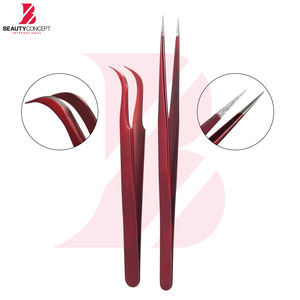 Extensions de cils, ensemble de 2 pinces à cils, pinces à cils à pointes en fibre de haute précision pour extensions de cils - Product Image 2
