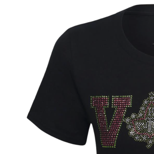   เสื้อยืด VOTE Bling สีชมพูและสีเขียว ลายกราฟิกวิบวับสำหรับผู้หญิง แขนสั้น คอกลม สไตล์ลำลอง แฟชั่นสำหรับสุภาพสตรี - Product Image 3