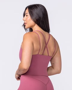 Débardeur Cami à fines bretelles style bandeau, col carré, court, sans manches, essentiel, extensible, basique, pour l'été - Product Image 3