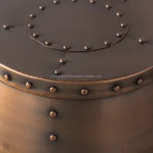 Mesa de Comedor Redonda Moderna de Lujo, Base de Metal Dorado Hecha a Mano, Ecológica, Venta Directa de Fábrica, Uso Versátil, Zahid Exports - Product Image 3