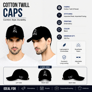 Casquette de sport en sergé de coton brodée sur mesure avec logo personnalisé, casquette de baseball à 5 panneaux, visière incurvée, fermeture Velcro, ajustement réglable, promotionnelle - Product Image 5