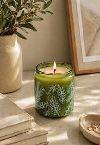 Juego de 4 Portavelas de Vidrio para Velas Aromáticas con Aroma a Hierba Recién Cortada, Limón, Vainilla y Sal Marina, Resistentes al Calor, Decoración para el Hogar - Product Image 5