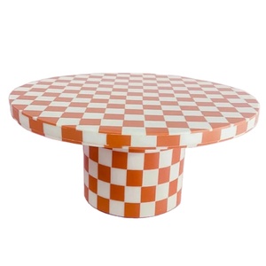 ที่วางโชว์เค้กโบนอินเลย์ทรงกลมลายรอยัลเฮาส์ที่วางขนมหวานแบบศิลปะทำด้วยมือสำหรับงานแต่งงานงานเทศกาลและการตั้งค่าบ้านที่หรูหรา - Product Image 6