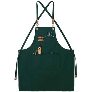 Tablier de cuisine en toile personnalisé avec logo imprimé, tablier de chef en coton imperméable avec sangle réglable et poches - Product Image 4