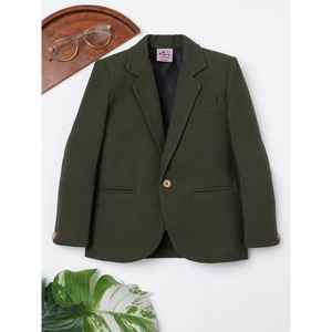 เสื้อเบลเซอร์สีเขียวมะกอกแบบมีลายสำหรับเด็กผู้ชาย - Product Image 4