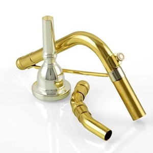 <span class=keywords><strong>Sousaphone</strong></span> JSH-110 100% ORIGINAL avec corps en laiton, laque dorée et placage argenté, clé Bb - Excellent matériau en laiton - Product Image 2